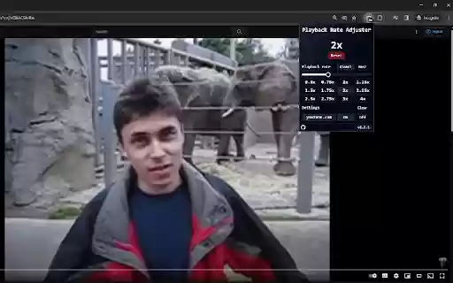 Playback Rate Adjuster  from Chrome web store to be run with OffiDocs Chromium online