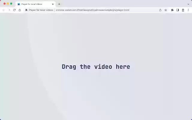 Player for local videos  from Chrome web store to be run with OffiDocs Chromium online
