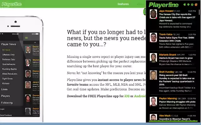 Playerline News  from Chrome web store to be run with OffiDocs Chromium online