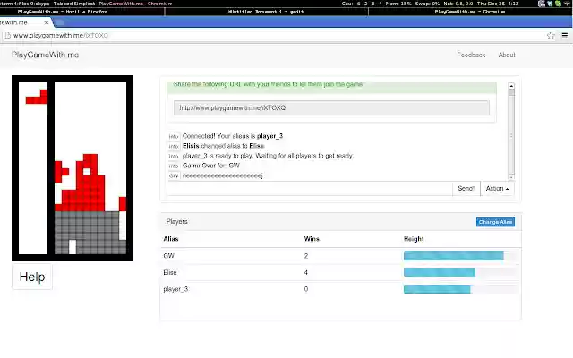 PlayGameWith.me  from Chrome web store to be run with OffiDocs Chromium online