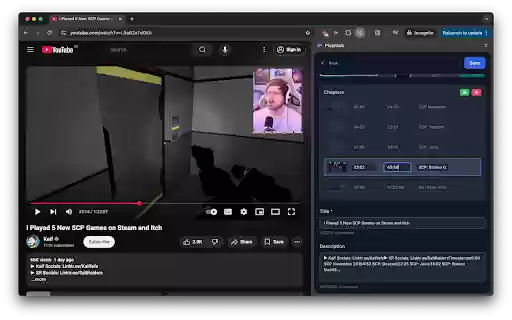 Playrack Video Bookmarks Manager  from Chrome web store to be run with OffiDocs Chromium online