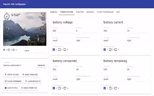 PlayUAV OSD Configurator  from Chrome web store to be run with OffiDocs Chromium online