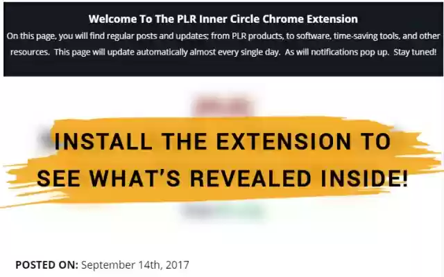 PLR Inner Circle  from Chrome web store to be run with OffiDocs Chromium online