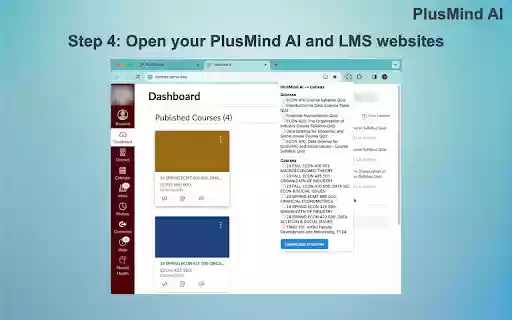 PlusMind + ChatGPT quiz creator for Canvas  from Chrome web store to be run with OffiDocs Chromium online