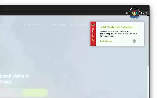 plusrente Cashback Radar aus dem Chrome Webstore soll mit OffiDocs Chromium online betrieben werden