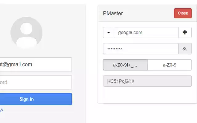 PMaster password generator from Chrome web store to be run with OffiDocs Chromium online PMaster password generator from Chrome web store to be run with OffiDocs Chromium online