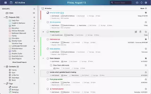 PocketInformant Web  from Chrome web store to be run with OffiDocs Chromium online