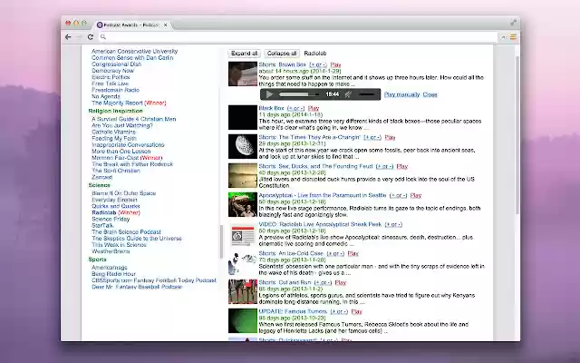 Podcast App from Chrome web store to be run with OffiDocs Chromium online Podcast App from Chrome web store to be run with OffiDocs Chromium online