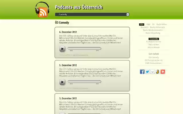 Podcasts aus Österreich  from Chrome web store to be run with OffiDocs Chromium online