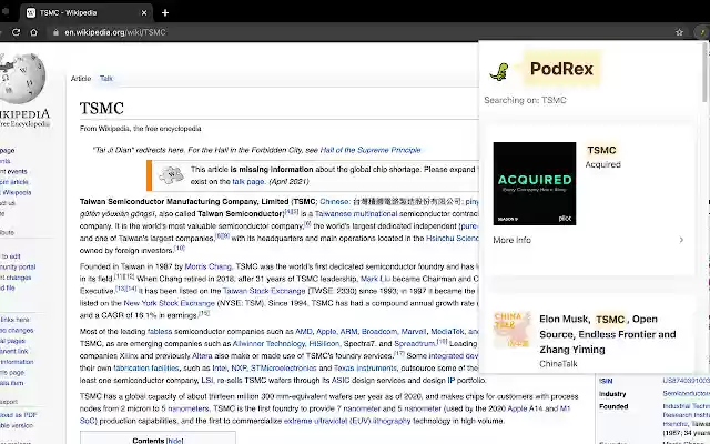 PodRex  from Chrome web store to be run with OffiDocs Chromium online