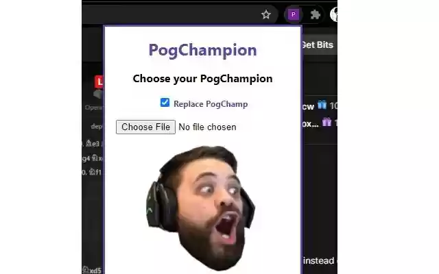 PogChampion  from Chrome web store to be run with OffiDocs Chromium online
