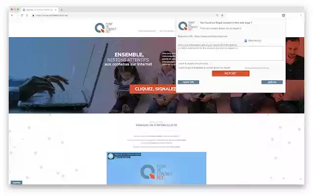 Point de Contact  from Chrome web store to be run with OffiDocs Chromium online