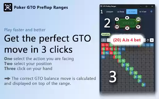 Poker GTO Preflop Ranges  from Chrome web store to be run with OffiDocs Chromium online