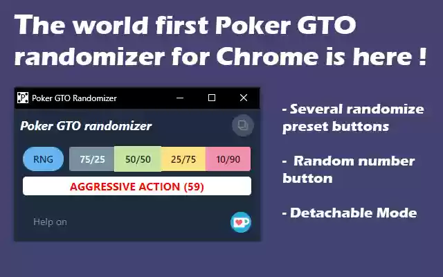 poker gto randomizer  from Chrome web store to be run with OffiDocs Chromium online