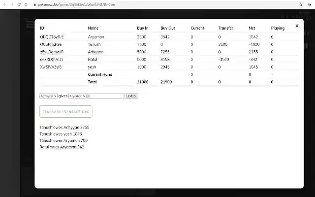 Poker Now Ledger  from Chrome web store to be run with OffiDocs Chromium online