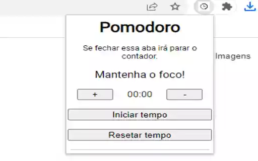 Pomodoro Extensions  from Chrome web store to be run with OffiDocs Chromium online
