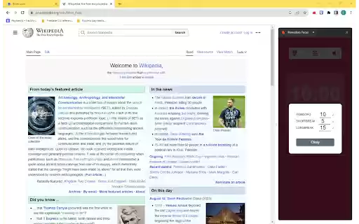 Pomodoro Focus Task Management  from Chrome web store to be run with OffiDocs Chromium online