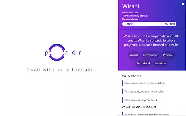 Pondr  from Chrome web store to be run with OffiDocs Chromium online