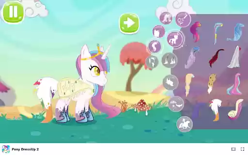 Pony DressUp 2 Game Create unique looks for your pony with ease!  from Chrome web store to be run with OffiDocs Chromium online