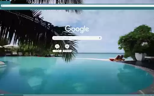 Pool on a island with a sea.  from Chrome web store to be run with OffiDocs Chromium online
