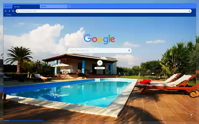 Pool sa ilalim ng kalangitan mula sa Chrome web store na tatakbo sa OffiDocs Chromium online