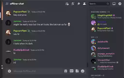 Popcorn Discord  from Chrome web store to be run with OffiDocs Chromium online