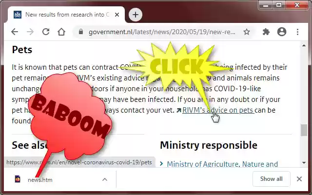PopupSound  from Chrome web store to be run with OffiDocs Chromium online