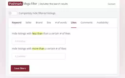 Poshmark Mega Filter Declutter the search from Chrome web store to be run with OffiDocs Chromium online Poshmark Mega Filter Declutter the search from Chrome web store to be run with OffiDocs Chromium online