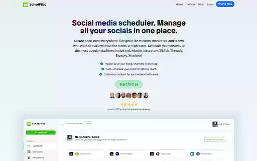 PostCraftAI  from Chrome web store to be run with OffiDocs Chromium online