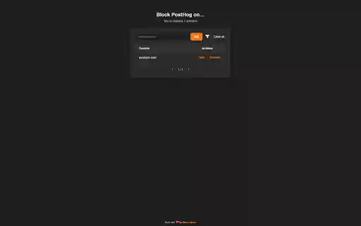 PostHog Self Blocker  from Chrome web store to be run with OffiDocs Chromium online