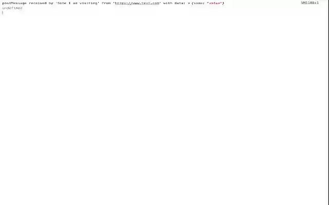 postMessage debugger  from Chrome web store to be run with OffiDocs Chromium online