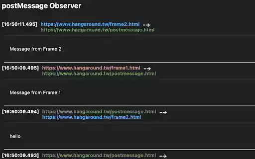 postMessageObserver  from Chrome web store to be run with OffiDocs Chromium online