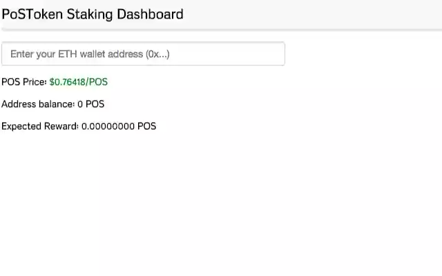 PoSToken Staking Dashboard  from Chrome web store to be run with OffiDocs Chromium online