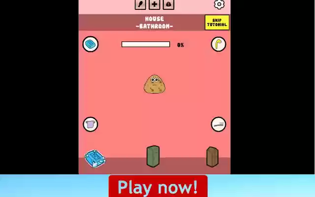 Play Pou Baby Bathing game free online