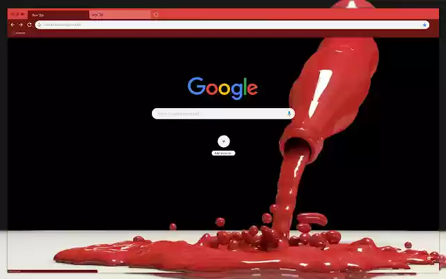 Pouring red paint  from Chrome web store to be run with OffiDocs Chromium online