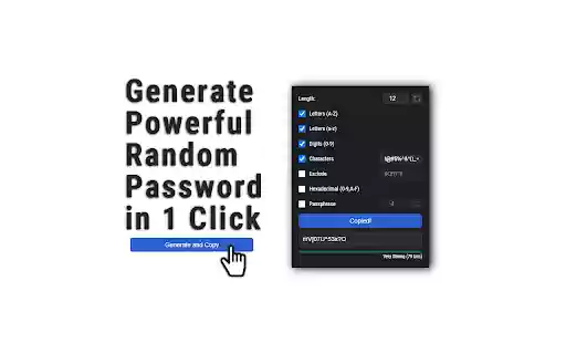 Powerful Random Password Generator  from Chrome web store to be run with OffiDocs Chromium online