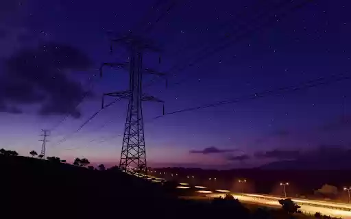 Power Lines at Dusk  from Chrome web store to be run with OffiDocs Chromium online