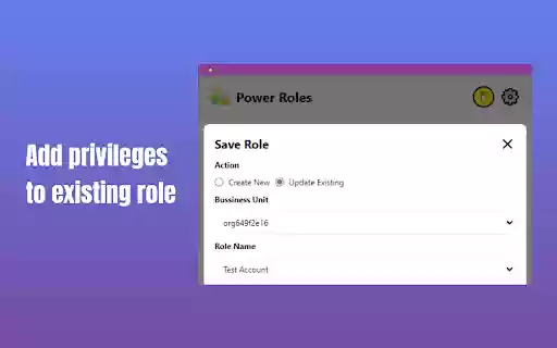 Power Roles  from Chrome web store to be run with OffiDocs Chromium online