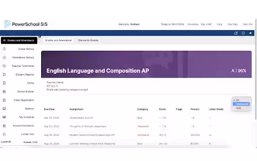 PowerSchool Revamped  from Chrome web store to be run with OffiDocs Chromium online
