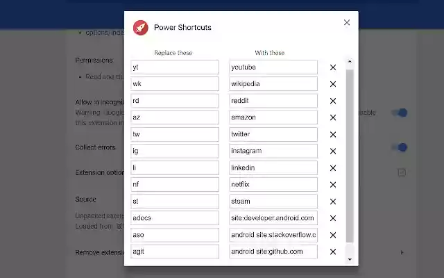 Power Shortcuts from Chrome web store to be run with OffiDocs Chromium online Power Shortcuts from Chrome web store to be run with OffiDocs Chromium online