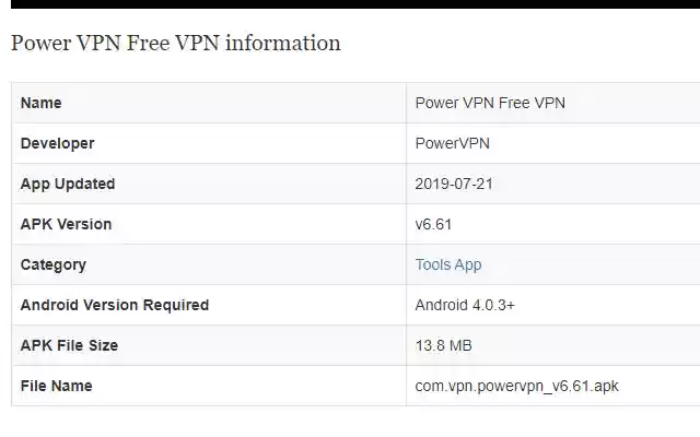 Power VPN Para sa PC mula sa Chrome web store na tatakbo sa OffiDocs Chromium online