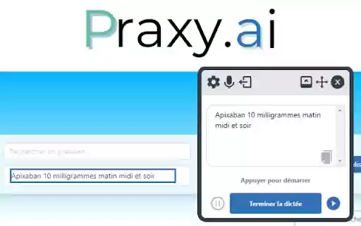 PraxyConsultation Dictation from Chrome web store to be run with OffiDocs Chromium online PraxyConsultation Dictation from Chrome web store to be run with OffiDocs Chromium online