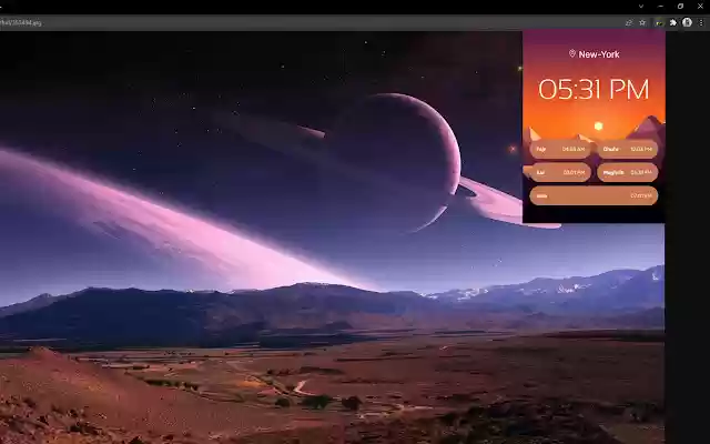Prayer Schedule  from Chrome web store to be run with OffiDocs Chromium online