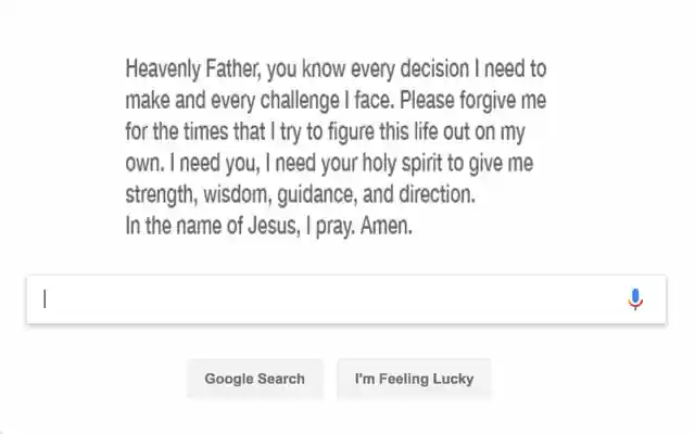 Pray for GODs guidance in a Google search  from Chrome web store to be run with OffiDocs Chromium online