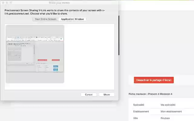Preciconnect Screen Sharing V Link  from Chrome web store to be run with OffiDocs Chromium online