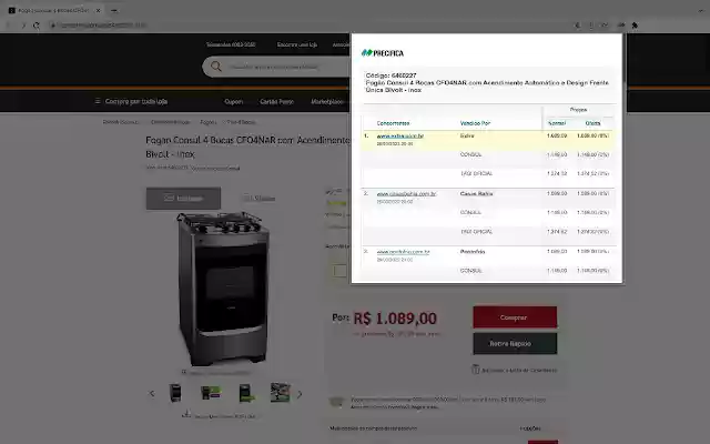 Precifica: Competitividade from Chrome web store to be run with OffiDocs Chromium online Precifica: Competitividade from Chrome web store to be run with OffiDocs Chromium online