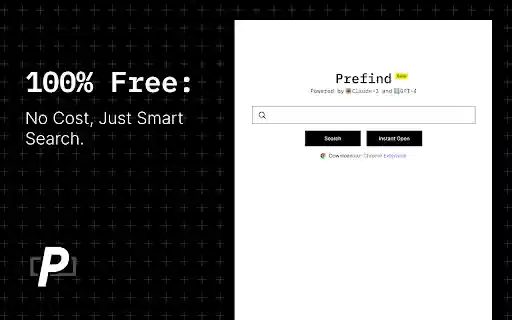Prefind Your AI Search powered by Claude 3  GPT 4  from Chrome web store to be run with OffiDocs Chromium online
