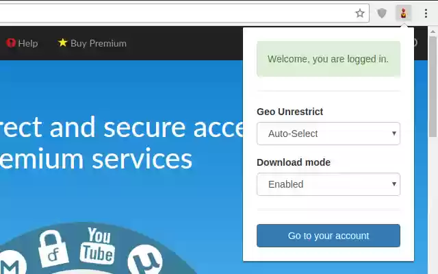 Premiumize.me  from Chrome web store to be run with OffiDocs Chromium online