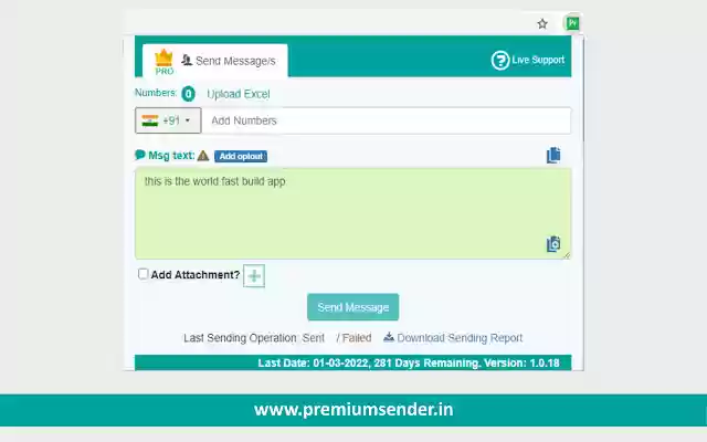 Premium Sender from Chrome web store to be run with OffiDocs Chromium online Premium Sender from Chrome web store to be run with OffiDocs Chromium online