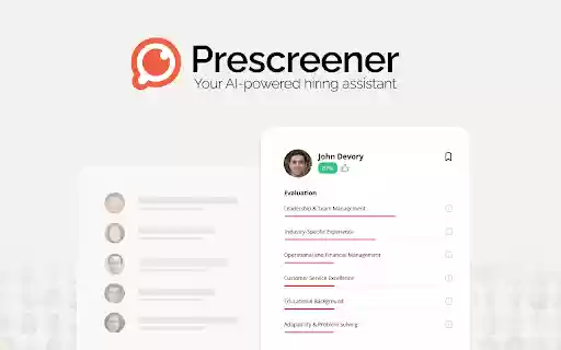 Prescreener.io  from Chrome web store to be run with OffiDocs Chromium online